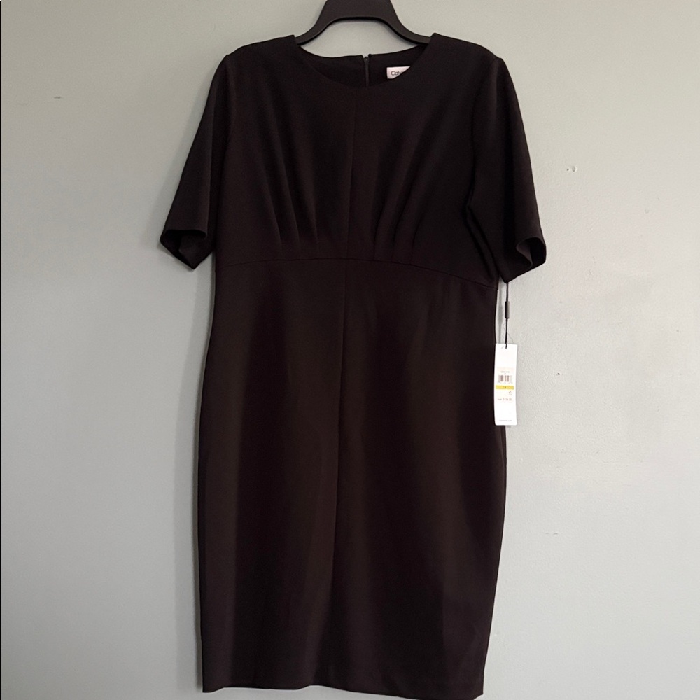 Calvin Klein Black Sheath Dress Size 14 | New With Tags- original retail $134
